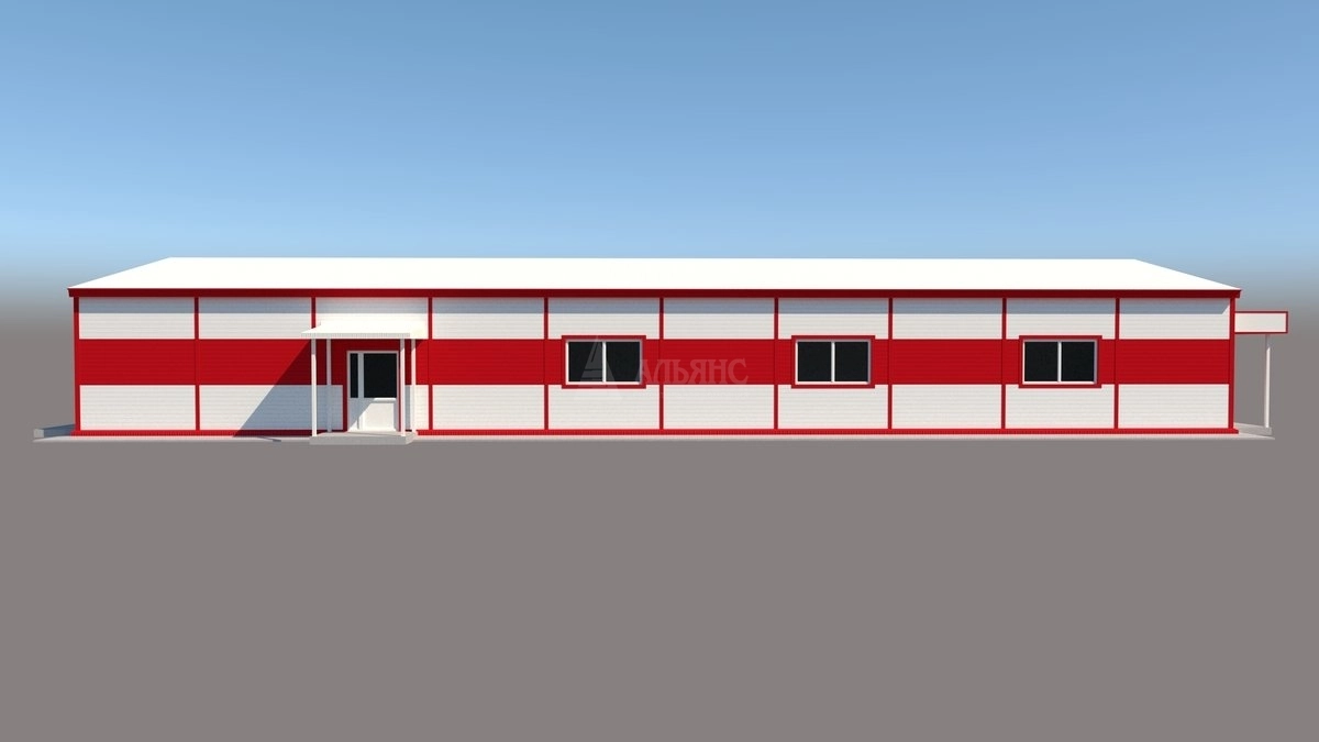 3D визуализация Магазин из сэндвич-панелей - фото 8