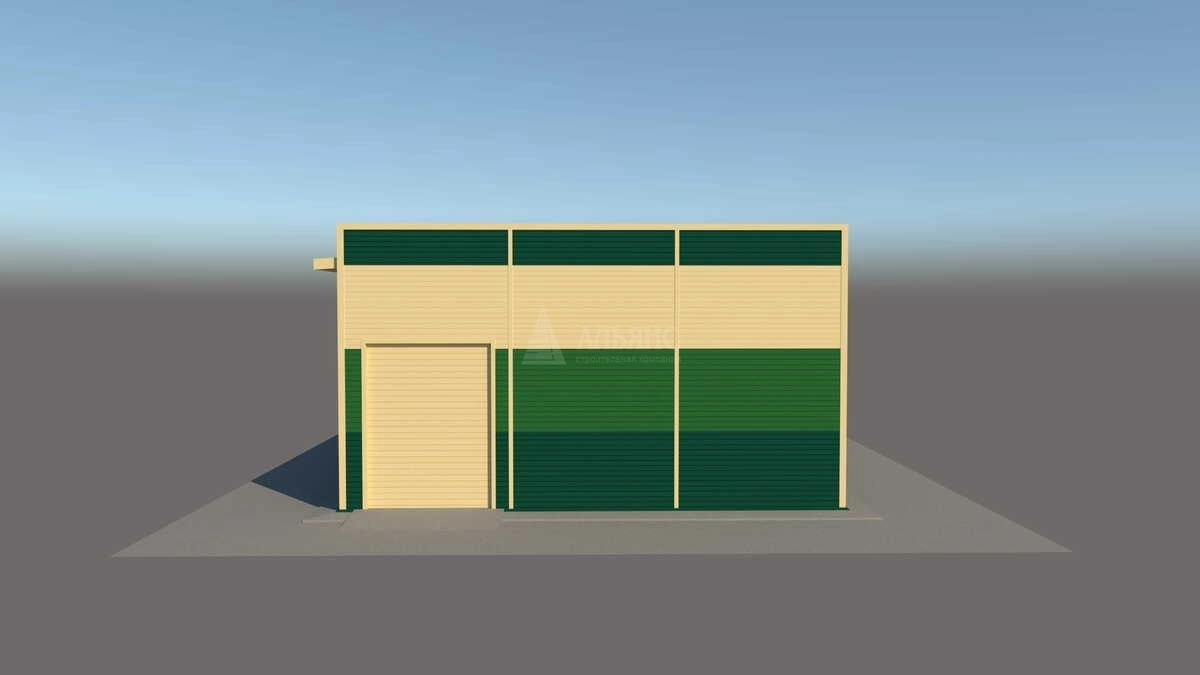 3D визуализация Производственное здание из сэндвич-панелей - фото 12