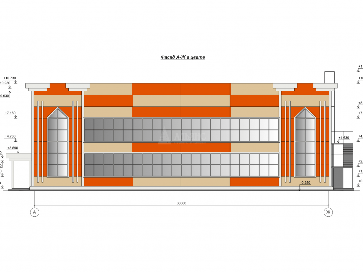 3D визуализация Торговый центр из сэндвич-панелей - фото 2