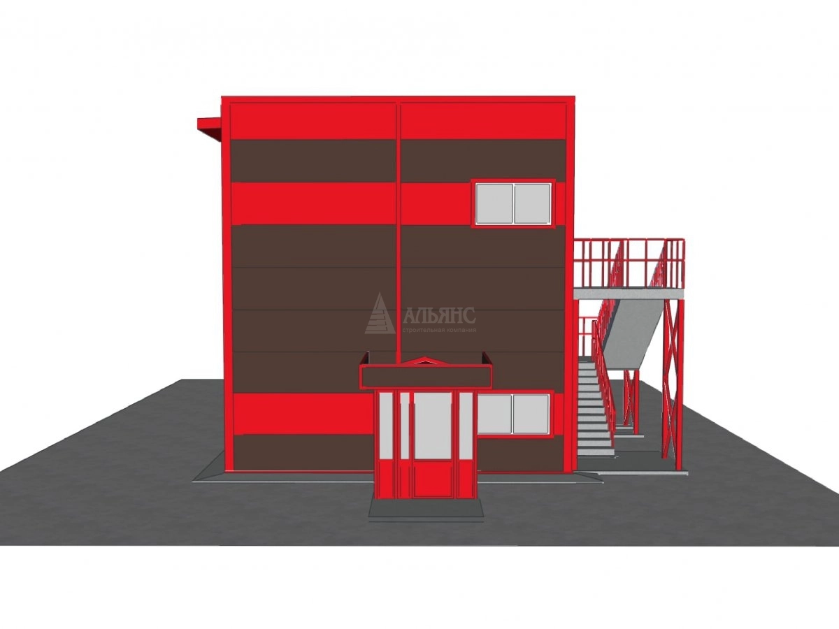 3D визуализация АБК из сэндвич-панелей - фото 12