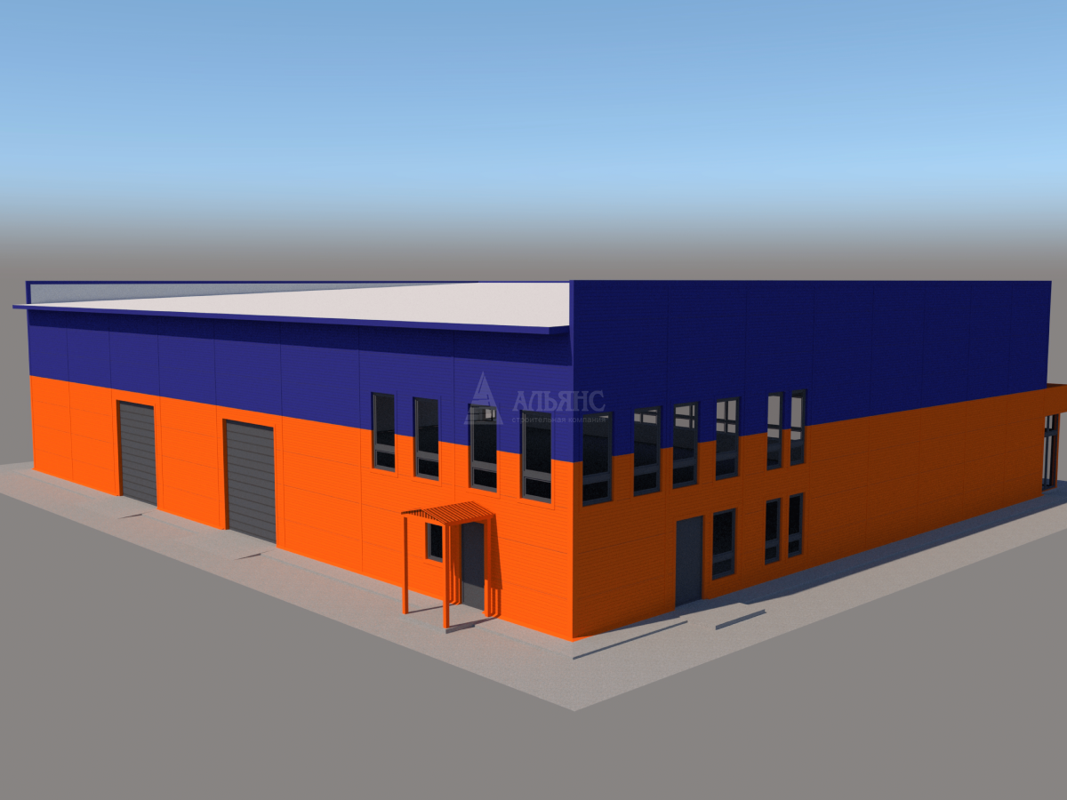 3D визуализация Магазин из сэндвич-панелей - фото 6
